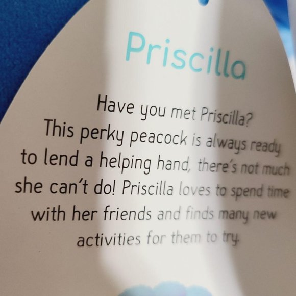 Squismallow Priscilla The Peacock 12 Inch Kellytoy - Picture 3 of 4